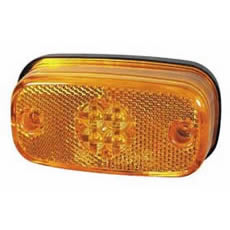 Durite Brand Amber LED Side Marker Lamp with Reflex Reflector  24v