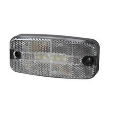 Durite Brand Clear LED Rectangular Front Marker Lamp 12v/24v