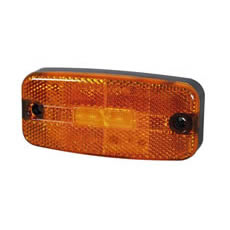 Durite Brand Amber LED Rectangular Side Marker Lamp - 12v/24v