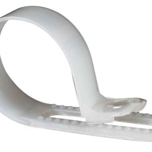 Clip Cable 9-14mm White Nylon Pk25