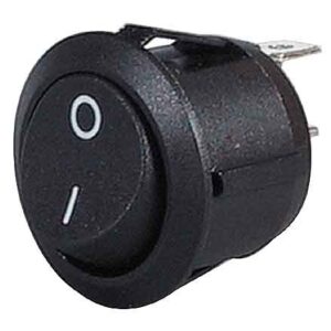 Switch Rocker Round On/Off Black Cd1