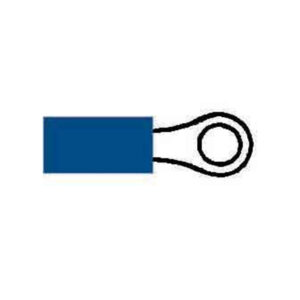 Blue Pre-Insulated Ring Terminals - 3.70mm Pack of 100