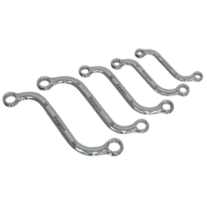 Sealey S0717   S-Shaped Spanner Set   5pc metric 10mm-19mm
