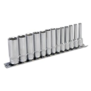 Sealey AK2706 Socket Set 13pc 1/4"Sq Drive 6pt Deep