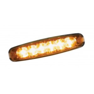 LED26A Amber Slim 6 Way LED 12/24v