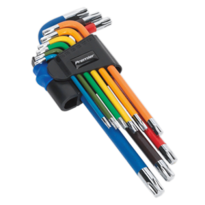 Sealey AK7193 9pc Anti-Slip Long TRX-Star* Key Set
