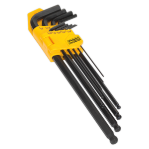 Sealey S01099 9pc Extra-Long Ball-End Hex Key Set - Imperial