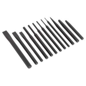 Sealey S0802 12pc Punch Stamp; Chisel Set