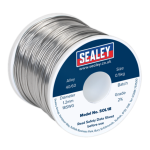 Sealey SOL18 0.5kg Solder Wire Quick Flow 1.2mm/18SWG 40/60