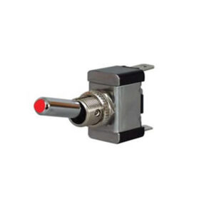 Durite Red LED On/Off Toggle Switch with Metal Lever- 12/24V